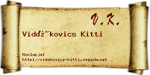 Vidákovics Kitti névjegykártya