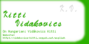 kitti vidakovics business card
